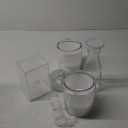 Glass Laundry Room Organization and Storage Set with Pods Holder, Detergent Container, Fabric Softener, Scent Booster Dryer Balls Acrylic Dryer Sheet Holder 2 Half Gallon Glass Jars Labels (4)