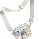 KETIEE Clear Crossbody Bag, Stadium Approved Clear Purse Bag for Concerts Sports Events Festivals