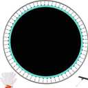 Trampoline Replacement Mat, Fit 12 Ft Round Trampoline with 72 V-Hooks Using 5.3-5.7" Springs, UV-Resistant, with Install Tool (Spring not Included)