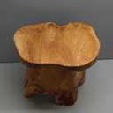 WELLAND Natural Cedar Stump Stool, 14" End Table, Live Edge Side Table, Plant Stand, Small Nightstand, Mushroom Stool for Living Room, Bedroom, Patio, Garden