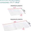 Oubonun Expandable Drawer Organizer 11.1 to 19.2 Width, Shallow Cosmetic Organizer 1.3 Height, 4 Packs, Clear Plastic Storage Trays for Dressing Table,Bathroom