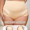 Shapewear for Women Tummy Control Panties Lace Plus Size Tummy Control Shapewear Beige 1XL (Beige, XL)
