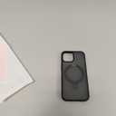 TORRAS Magnetic Kickstand for iPhone 15, 14, 13, & 16e Case [Fit for MagSafe][Sturdy & Versatile Stand] Military-Grade Shockproof Translucent Slim Protective Anti-Fingerprint Anti-Scratch, Black