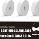 KOl.KIM Clear Continuous D30 Labels, 0.59" x 20ft Non-Precut Label Maker Tape for Phomemo D30, Vretti HP3, HP4, HP6, MARKLIFE P11, P15, D35, Q30, 3 Count