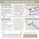 SUNOFF Blackout Cordless Roller Shades Blinds,35" W x 64" H,Linen Beige