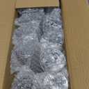 Bestluck 100 Pack Champagne Flutes Plastic, 4.5 oz Silver Glitter Plastic Disposable Stemware, Disposable Champagne Flutes for Party, Mimosa Bar, Wedding, Anniversary and Graduation