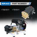 Pressure Washer Triplex Pump TSS1511 TS1511 3500 PSI 4.0 GPM