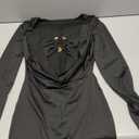 LXUAMR Jumpsuits for Women Sexy Deep V Neck Long Sleeve Jumpsuit Cut Out Bodycon Jumpsuit Going Out Outfits, Black, Size S