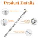 50 Set 3 Inch Shutter Screws and Plastic Screw Caps,M5*80 Heavy Duty Exterior Shutter Screws with Black Hinged Fold Over Caps Washer Flip Tops for Furniture Windows Construction