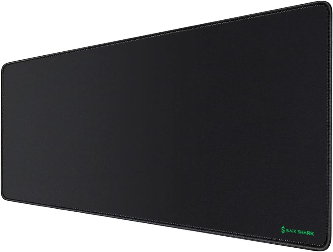 Black Shark Gaming Mouse Pad Desk Mat (31.5 x 11.8 x 0.15) Mousepad with Superfine Fiber Surface Smooth, Non-Slip Rubber Base, Office Decor for Gamers, Office, Desk Pad Manta P2