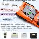 4-Pack Compatible with Brother Label Maker Tape 12mm 0.47" Laminated, TZe-231 TZe-MQP31 MQE31 MQ531 Waterproof Label Tape for P-Touch PT-D210 PT-H110 PT-D400 (White + Pastel Purple/Pink/Blue)