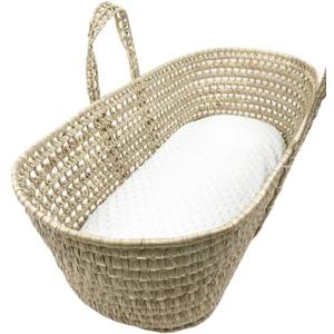 Stretchy Bassinet Sheet, Breathable Universal Minky Cradle Sheet for Rectangle, Oval, or Hourglass Bassinet Pads/Mattress, Ultra Soft Fitted Sheets for Baby Boys Girls (White)