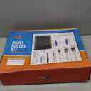 Paint Roller Kit with Extension Pole, 27 Piece Set, 2 to 4 Ft Pole, 4"9" Paint Rollers, Paint Brushes Set for Professional Painting,House Paint Roller for All Latex and Oil Paints & Stains