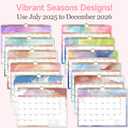 5 x Lbylyhxc 2026 Calendar - Use Now to December 2026 -18 Monthly Wall Calendar 2026, 11 x 8.5 Inches.Thick Paper with Julian Dates and Block for New Year and Christmas Presents (Wall Calendar 2025-2026 Colorful)
