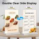 Acrylic Sign Holder 4x6, 22 Pack Vertical Clear Table Menu Display, Double Sided Table Top Picture Frame Plastic Stand, Suitable for Restaurants, Office, Store, Fair