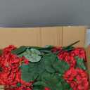 Hananona 6 Pcs Artificial Geranium Flowers for Outdoors Geranium Silk Red Flower Outdoor UV Resistant Garden Plants Faux Flowers for Christmas Home Kitchen Table Centerpieces Decor (6, Red)