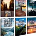 Throwbacktraits Canvas Motivational Wall Art Set of 6 Inspirational Prints with Uplifting Phrases & Vibrant Images, Eco-Friendly & Framed, Ready to Hang for Office Wall Decor, Living Room & Bedroom Dcor, 11 x 17 Inch