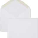 Mead A2 Invitation Envelopes, 4-3/8" x 5-3/4", Gummed Closure, White Woven Premium 24-lb Paper Mailing Envelopes, 100 Count (CO198)