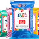 Hygloss Colored Sand for Crafts - 6 Assorted Colors Bags - 1 lb Vibrant Colorful Fine Sensory Play Sand Art Kits for Kids - Classroom Activities for Children 3 4 5 6 7 8 9 10 11 12 - Safe for Ages 3+