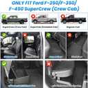 Cartist Floor Mats for 2017-2024 2025 2026 Ford F-250/F-350/F450 Super Duty Crew Cab w/Under Seat Storage, All Weather Floor Liners for F-250 Accessories, Heavy Duty Car Mats, Car Accessories