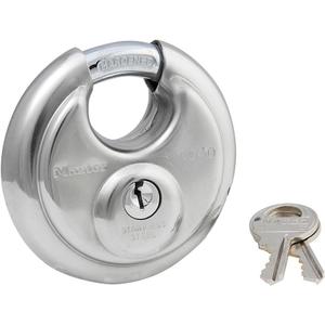 Master Lock 2-Pack Round Steel Padlocks with Shielded Shackle - 2 3/4in.W, Model Number 40T