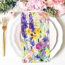 100Pcs Floral Guest Napkin Spring Summer Disposable Paper Napkin Watercolor Flower Decorative Dinner Hand Towels for Home Kitchen Bathroom Party Supplies Table Decor