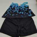Arolina Tankini Swimsuits for Women Tummy Control Two Piece Bathing Suits Flowy Swim Tops with Boy Shorts 18W