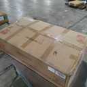 Wisteria Lane Patio Furniture Aluminum Loveseat, All-Weather Outdoor 2 Seats Sofa Couch, Black Metal Chair with Blue Cushions