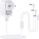 Sumind AC/DC Adapter Compatible with Lemax Lighted Accessory # 74254 94563 94565 94566 94527 94564, 4.5V 3 Output Power Adapter for Xmas Village Halloween Spooky Power Supply Charger (1 Pcs,White)