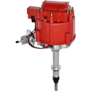 A-Team Performance - Complete HEI Distributor 65K Coil 7500 RPM - Compatible With Chevrolet Chevy GM GMC Truck Late Model Inline 6 Cylinder 230 250 292 One Wire Installation Red Cap