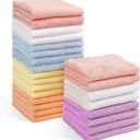 Orighty Baby Washcloths 24-Pack (7''x9''), Microfiber Coral Fleece Baby Towels, Super Soft and Absorbent Wash Cloths for Newborns, Infants and Toddlers, Gentle on Delicate Skin for Face Hands and Body