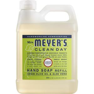MRS. MEYER'S CLEAN DAY Hand Soap Refill, Lemon Verbena Scent, 33 Fl Oz Bottle