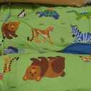 Wildkin Kids Original Nap Mat Cozy Kids Sleep Mat with Pillow, Ideal for School & Travel - Wild Animals