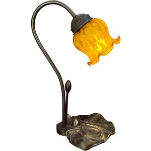 HUIMEIJU Tiffany Pumpkin Flower Blown Glass Accent Table lamp.HMJ6060 (Single-Headed Table lamp)