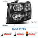 Headlight For 07-13 Chevy Silverado 1500 & 07-14 Chevy Silverado 2500 3500