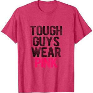 Tough Guys Wear Pink Tough Beast Cancer Awareness Men Guy T-Shirt Small