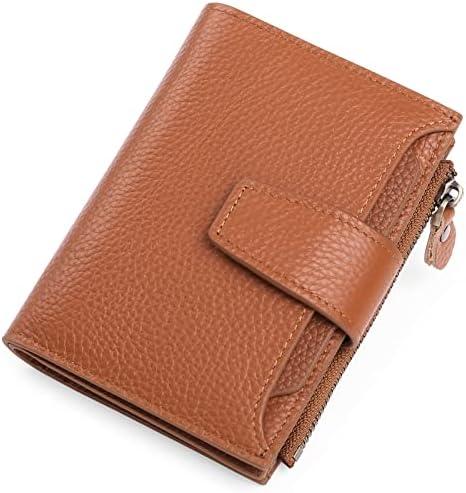 FALAN MULE Small Wallet for Women Leather Bifold Compact RFID Blocking Small Womens Wallet Purse