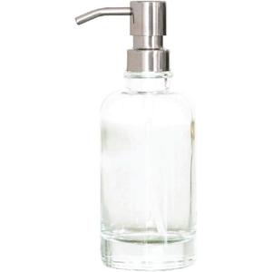 NXZQPYBJ Glass Lotion Soap Dispenser,Bottle with Stainless Steel Pump for Bathroom Kitchen Refillable Liquid Pump-10.6OZ/11.3OZ-2Colors Soap dispensers,