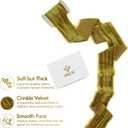 2 x MEEDEE Gold Frayed Velvet Ribbon 2 Inch Crinkle Raw Edge Silk Ribbons 2 Rolls 4 Yards Antique Gold Crushed Ribbons Gold Velvet Ribbon for Christmas Tree, Gift Wrapping, Holiday Decor