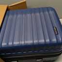 Amazon Basics 21" Hardside Carry-On Luggage with Multi-directional Wheels, Expandable for Up to 25% More Space, Scratch-Resistant Surface, Organized Interior, Navy Blue
