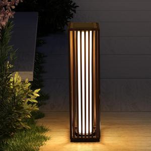 GREEN MORE Rattan Solar Patio Lights,50 Lumen Auto-On/Off Outdoor Floor Solar Lamp, IP65 Waterproof with 8H Runtime for Garden Pathways & Landscape Lighting,Brown