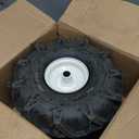 11x4.00-4" Tiller Tire and Wheel, 3/4" Axle Size, 3-1/8" Centered Hub, Compatible with Craftsman & Troy-Bilt Tiller Replacement