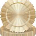 Mifoci 12 Pcs Champagne Gold Charger Plates Bulk 13 Inch Plastic Round Chargers Fluted Edge Dinner Plate Wedding Decoration for Table Setting Wedding Party Event Tabletop