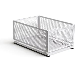 Pull Out Cabinet Organizer, Slide Out Drawers Fixed with Adhesive Nano Film, Pantry Shelves Sliding Drawer Storage Organization for Kitchen/Bathroom/Bedroom (19.7*13.8*8.3inch/50*35*21.2cm)
