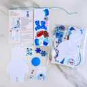 Winlyn 24 Sets Winter Decorations DIY Polar Bear Ornaments Christmas Craft Kits Foam Polar Bear with Snowflake Foam Stickers for Kids Holiday Seasonal Gift Home Classroom Activities Party Favors