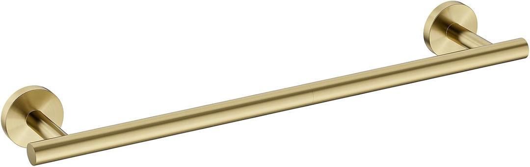 Luxbaro Brushed Gold Towel Bar 24 Inch (Total Length 26-Inch), Thickened Towel, Rack for Bathroom Wall, SUS304 Stainless Steel Towel Rod, Modern Home Decor