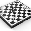 Chess Sets Travel Board Games: Magnetic Folding Chess Board with Instructions Teen Gifts Family Games Educational Toys for Kids and Adults 9.5 Inch