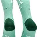 Mens Funny Golf Socks Sports Crews for Guys with Fun Clubhouse Sayings (Green)