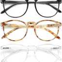 IBOANN Iconic Blue Light Glasses for Woman - Computer Glasses up to 99% Blue Light Blocking - Anti Eyestrain & UV Glare