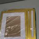 KINLINK 8x10 Picture Frame Gold Set of 4, Wooden Photo Frames Matted 5x7 with Plexiglass for 5x7 with Mat or 8x10 without Mat for Table and Wall Display